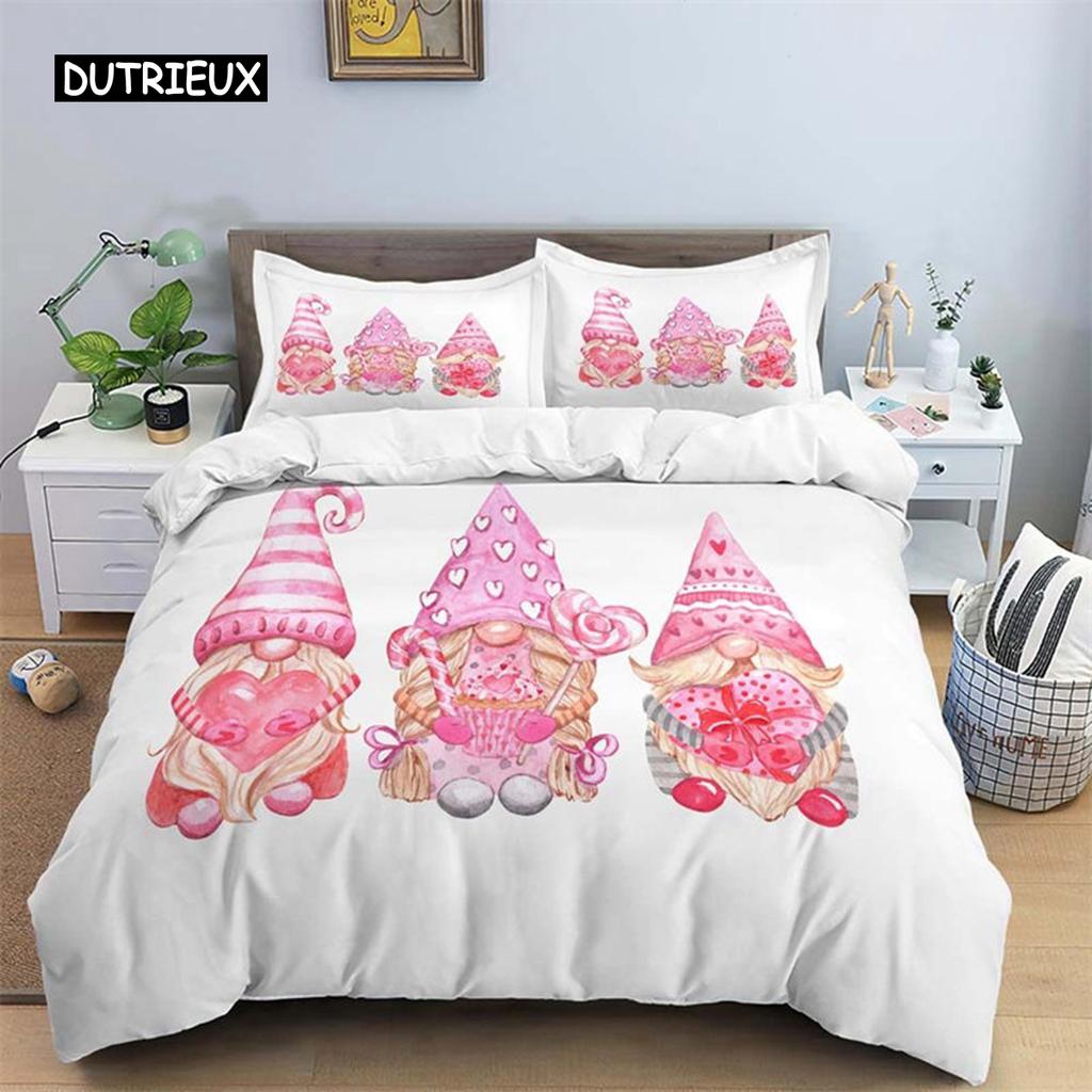 Cartoon Animal Duvet Cover Santa Claus Bedding Set Microfiber Pumpkin Car Quilt Cover King Full Size Christmas Halloween Decor