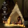 10-Foot 20 LED Star String Lights Warm White PVC Fairy Lights with 2 Modes IP67 Waterproof Battery Operated Christmas Decorations