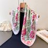 2026 New Paisley Printed Square Scarf For Women Stylish Soft Satin Scarves Bandanas Luxury Hijab Neckerchief Elegant Shawl Wraps
