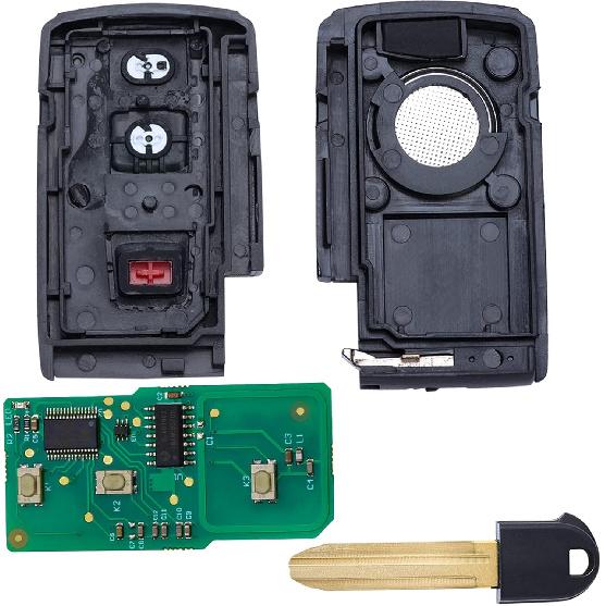 Smart Key Fob Keyless Entry Remote Transmitter Replacement for Toyota Prius 2004-2009 3 Button Ask 312MHz 4D69 Chip (FCCD:MOZB31EG P/N:89994-47061)