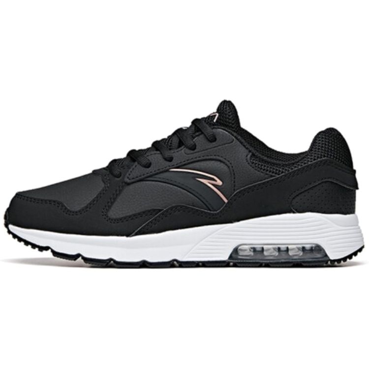 

Anta Training Series Synthetic Leather Shock Absorbing Breathable Low Top Training Shoes Women Sneakers Black White Gold 122017779-8