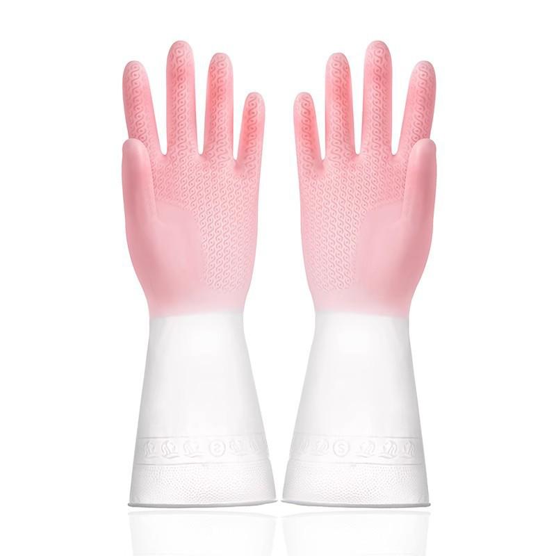 Women's Durable Waterproof Dishwashing Rubber Gloves for Kitchen and Cleaning Tasks
