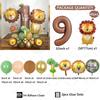 45pcs Jungle Animal Theme Balloon Chocolate Number Balloon Set Cartoon Animal Festival Supplies Childrens Birthday Party Decorat