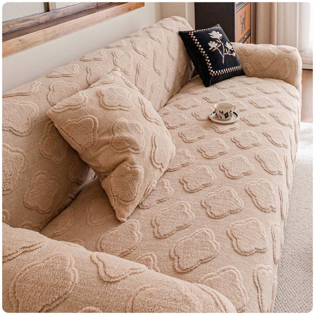 Winter Plush Green Sofa Cover New All in One Anti Slip Sofa Cover All Inclusive Universal Cover Anti Cat Scratch Cloth