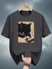 Japan Sushi Cat Unisex Unisex Pure Cotton Tshirt Outdoor Street Casual Sports Fashion Harajuku Y2k Retro Summer Short Sleeve Top