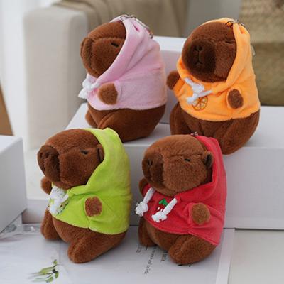 Bonito desenho animado Capivara pingente brinquedo de pelúcia boneca bolsa pendurado ornamentos bonito chaveiro Kapila boneca carro pingente desktop boneca ornamentos