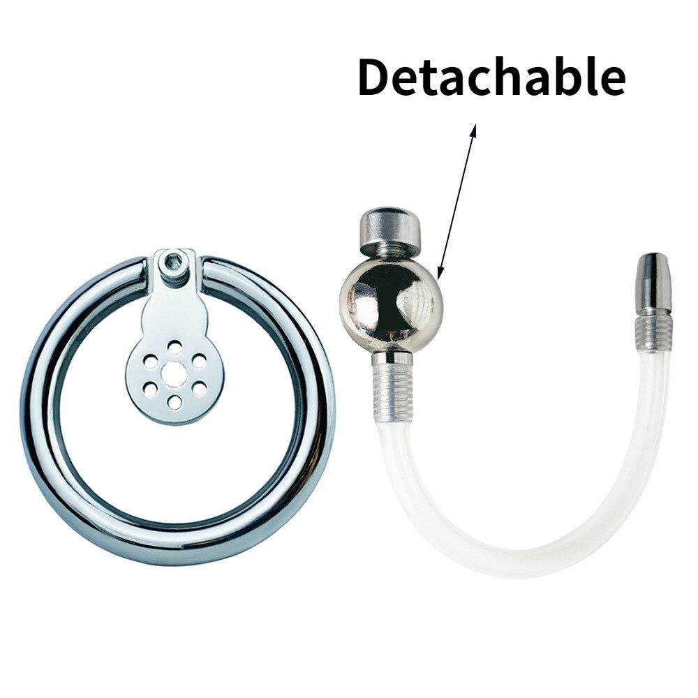 Wearable Male Negative Phallus Lock Urethral Chastity Lock with Urine Tube Metal Cb Penis Cage Adult Toys BDSM Sissy Cuckold