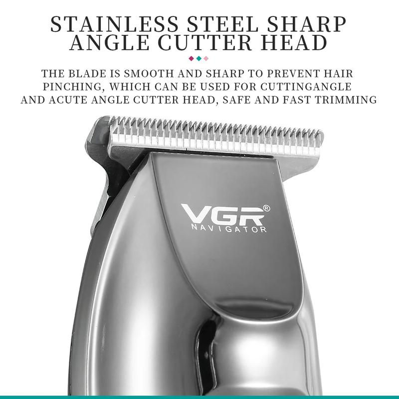 VGR 070 Hair Clipper Oil Head Electric Hair Clipper Hair Salon Professional Home Carving Bald Head LCD Digital Display Hair Clipper Beard Trimmer