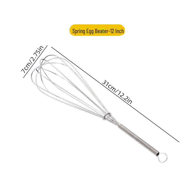 Stainless Steel Handheld Egg Beater & Milk Frother