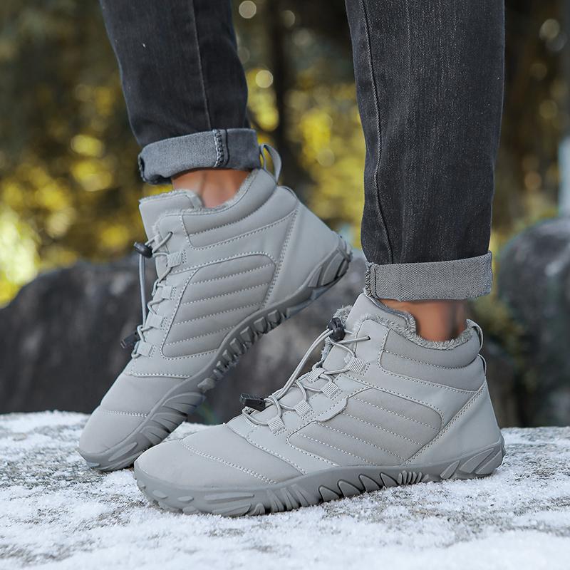 Fashion High-top Snow Boots Winter Cotton Shoes Women Men Plush Warm Outdoor Hiking Sneakers Non-slip Sports Shoes