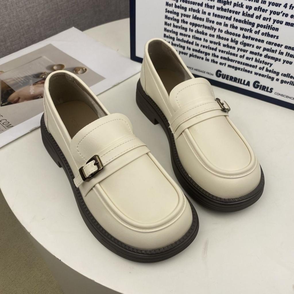 Women'S Soft Sole Loafers Spring And Autumn British Style Black Flat Slip On Work Shoes Versatile Comfortable Fashion Footwear