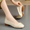 Xiaoxiangfeng Single Shoes Women's 2025 New Models with Skirts, Super Soft Sheepskin Is Not Tired, and the Inner Height of the Feet Increases by 6cm 