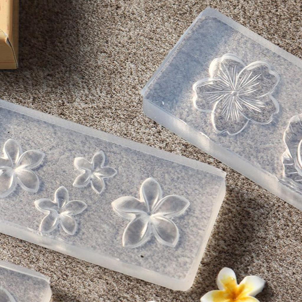 4PCS Silicone Nail Art Molds For 3D Floral Designs Reusable Transparent DIY Crafting Tools Flower Nail Decorations Mold