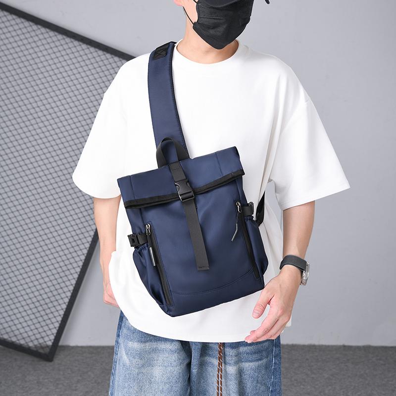 Roll-up Shoulder Bag Men's Travel Outdoor Crossbody Bag Outgoing Chest Bag