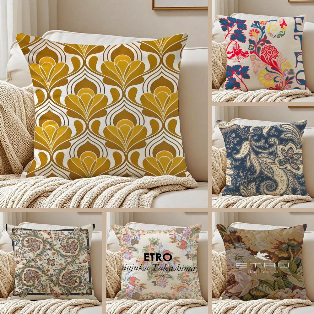 Cashew Nut Flower Pattern Natural EEtro Cushion Cover Pillowcase Antidustmite living Room Sofa Decor Cushion Room