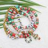 European & American Christmas Tree Letter Elastic Bracelets Set - Mixed Color Polymer Clay