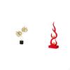 Figurine Sculpture Gift Collectible Ornament for Desk Cabinet Housewarming Fireplace Abstract Fire