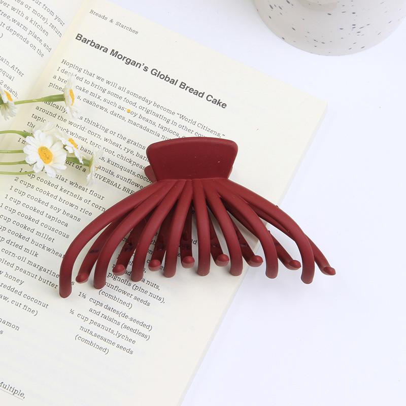 Summer Frosted Solid Color Grab Clip, Large Hair Grab, Fashionable Shower Clip