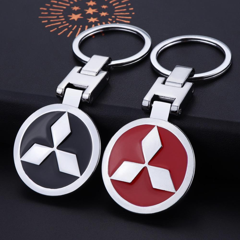 Car Dedicated KeyChain Ring Auto Logo Key Pendant Accessories For Mitsubishi Lancer Mirage ASX Lancer Ex Galant Attrage Xpander