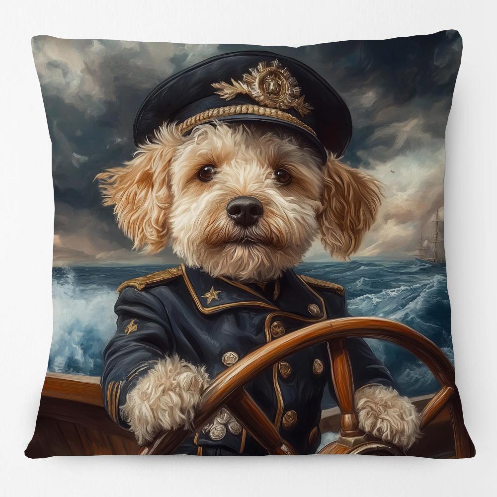European Vintage Retro Royal Dogs Cats Pets Doodle Print Decorative Sofa Throw Pillow Case Cushion Cover