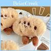 Soft Brown Plush Cookie Doll Keychain With Pp Cotton Stuffing