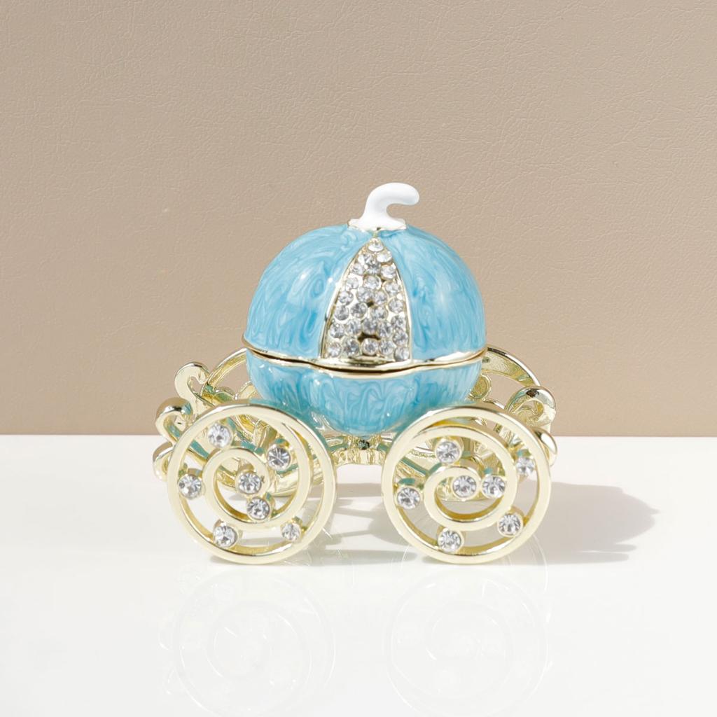 Wedding Ring Box Romantic Sakura Rabbit Carriage Home Decor Cute Gift for Girls Jewelry Storage