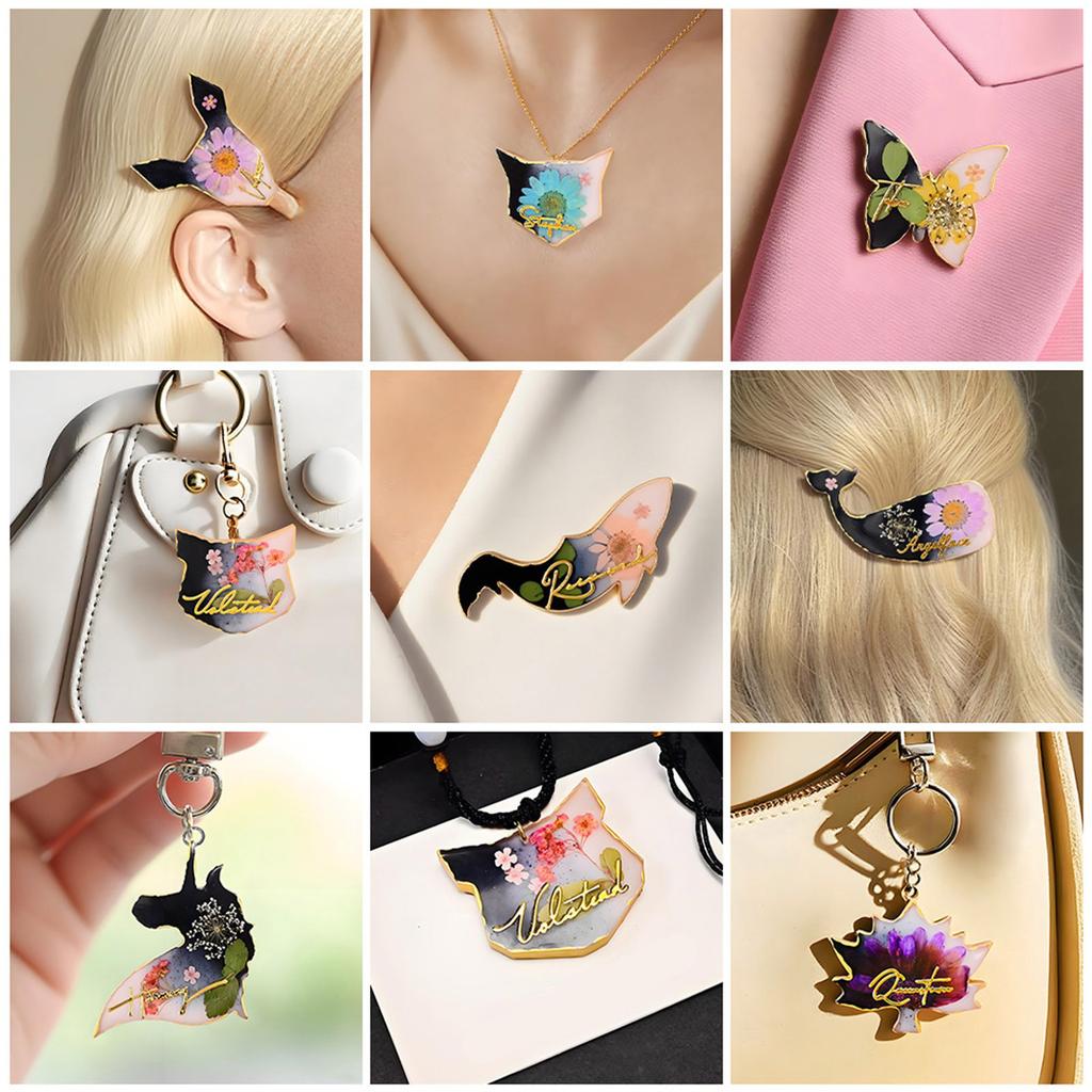 Reusable Animal Shape Silicone Crafting Mold For DIY Jewelry Pendant Keyring Badge Pin Crafts And Baking Projects