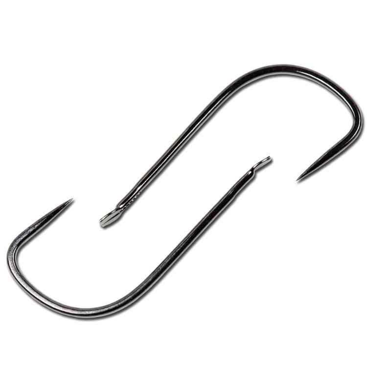 Barbless Japanese Fishing Hooks with TG Black Sleeve, Sharp Point, and Wire Groove - 100 Pieces