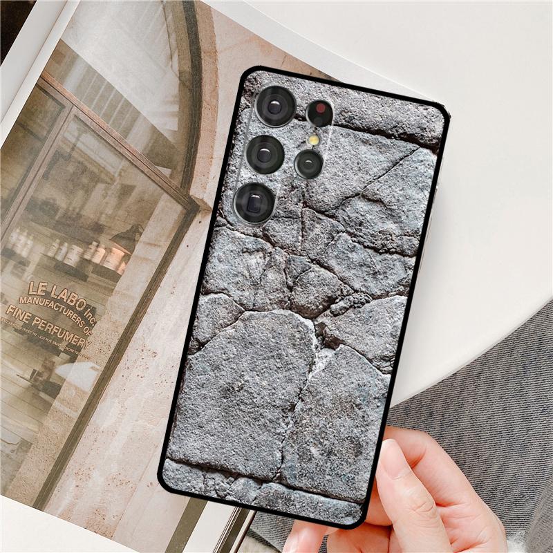 

Concrete cracked stone Texture Phone Case For Samsung Galaxy S24 Ultra S9 S10 S20 S21 S22 S23 Plus S24 FE S25 Ultra Cover Galaxy S24 Plus