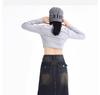 Women's High-Waist Slit Denim Midi Skirt - Versatile A-line, Slimming Fit for Spring & Autumn 2025
