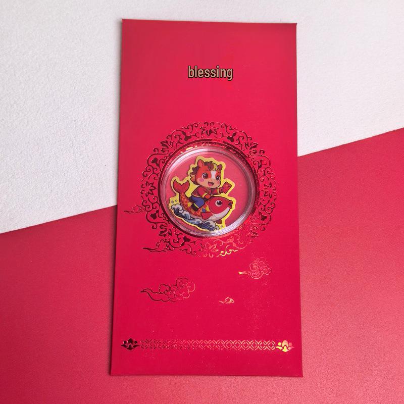 Golden 999 Pure Gold Year of the Horse Phone Sticker - Red Envelope Style New Year Gift and Company Souvenir. Contains 2mg gold