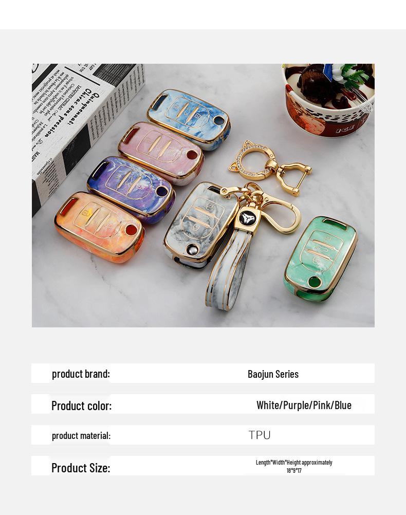 Baojun Autoschlüssel-Tasche für Modelle 510, E200, 530, 730, 560, 310W, 360 - Faltbarer Fernbedienungshalter