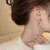 Exquisite Diamond-Studded Round Hoop Earrings: Stylish, Cool, High-End Ear Jewelry