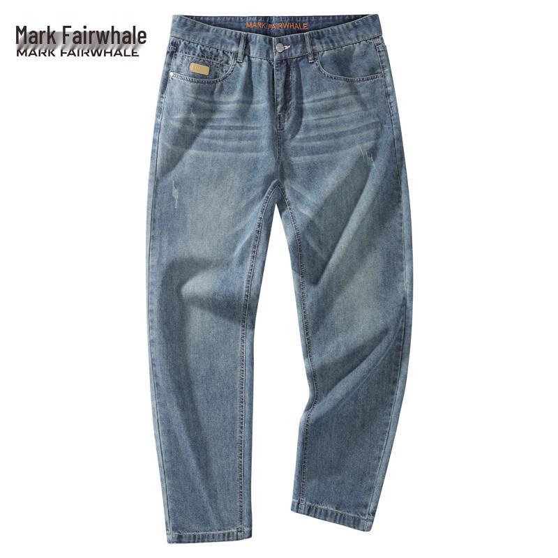 Mark Fairwhale Men's Distressed Straight-Leg Denim Jeans