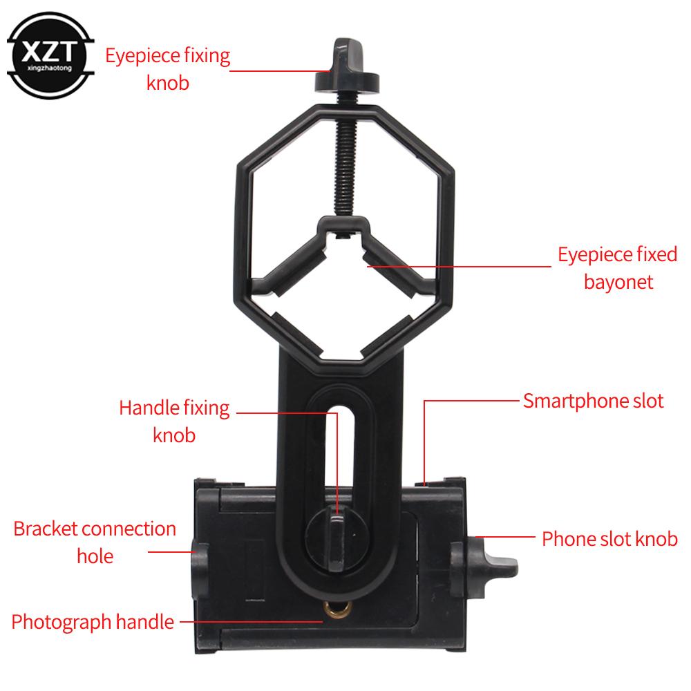 Universal Cell Phone Adapter Clip Mount Binocular Monocular Spotting Scope Telescope Phones Holder Support Eyepiece New Hot