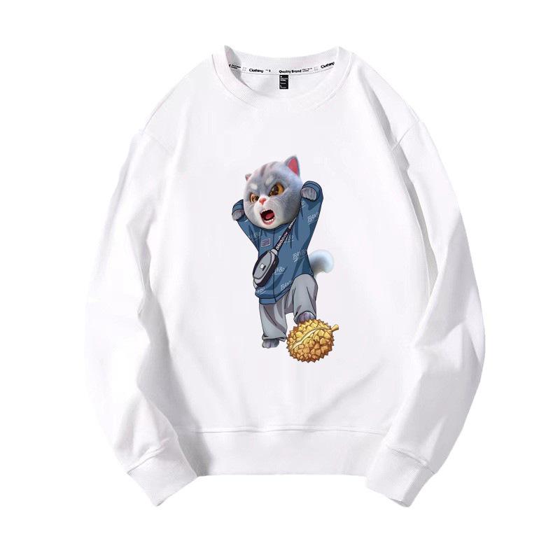 Men's 2023 Trendy Sports Hoodie, Loose Fit, Plus Size, Round Neck, Printed Autumn/Winter Internet Celebrity Style.