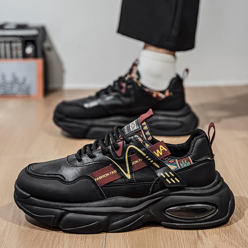 Men's Breathable Autumn Sneakers, Trendy Versatile Thick Sole Casual Running Dad Shoes for Teenagers