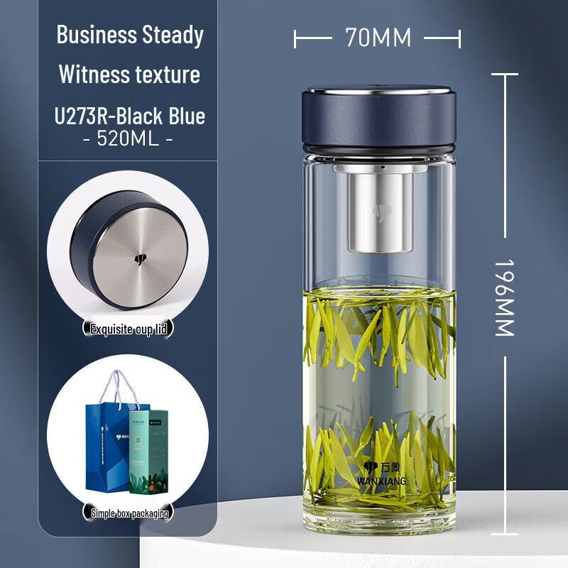 WANXIANG Portable Tea Infuser Glass Bottle
