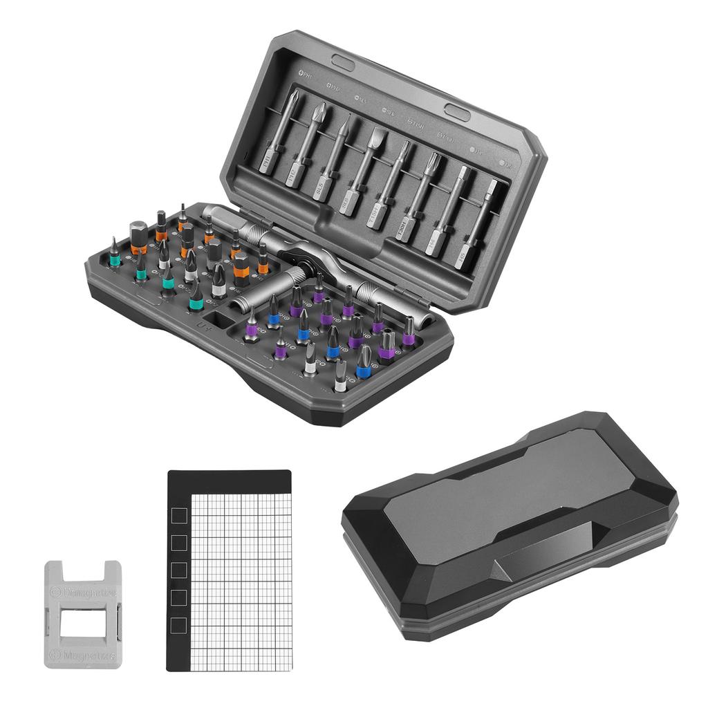42 in 1 Magnetic Screwdriver Set Multi-functional Ratchet Screwdriver Set Multi Bit Drive Set for Furniture Computer Repair Tool