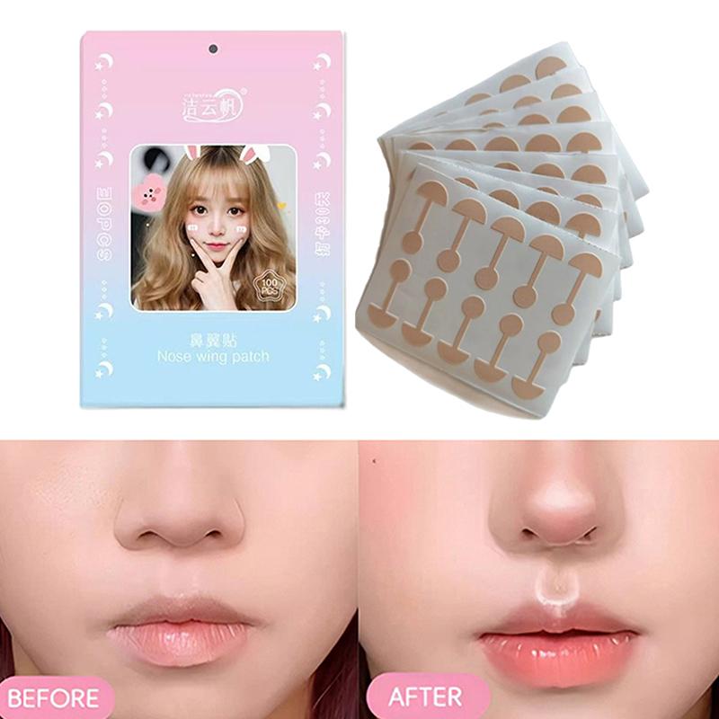 50/100 Patches Shrinking Nose Wing Stickers Cosplay Nose Shrink Nose Strips Shrink Thin Invisible Beauty Wings Narrow Nose