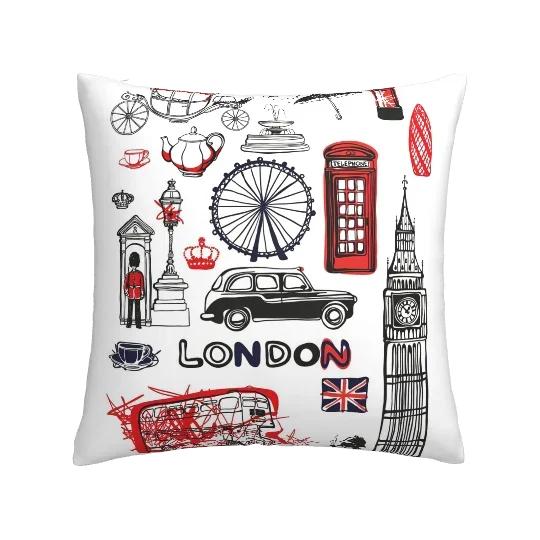 Nordic Graffiti Cushion Cover, Linen Pillow Cover, Sofa Cushion Cover Decoration 40x40 45x45 50x50 60x60, Can Be Customized
