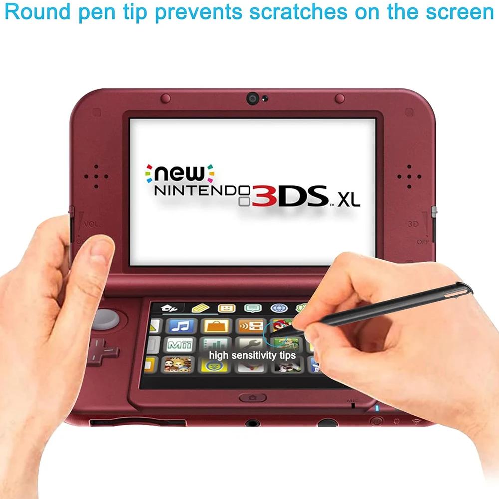 2pcs Stylus Pens for Gaming System New 3DS XL Gaming Console Replacement Pen Plastic Touch Screen Pen Black White