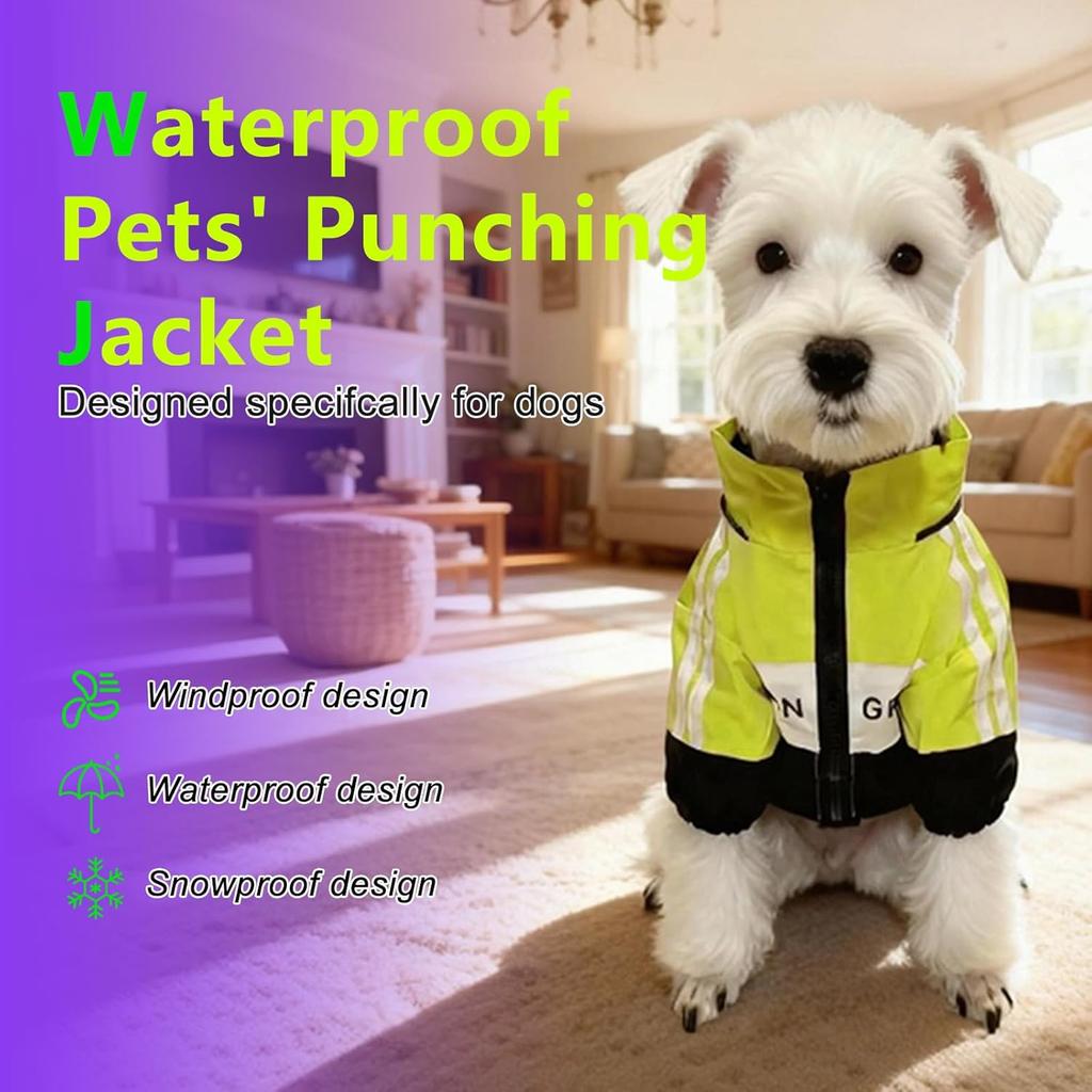 Small Rain Jacket Dog Clothes Coat with Hood Suitable 5 to 7lbs - Small Dog Sweatshirt Waterproof Windbreak Puppy Raincoat