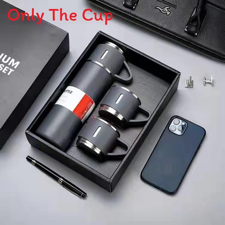 Vacuum Stainless Steel Insulated Cup Set With Three Lids For Home Office And Gift Giving