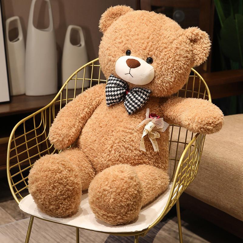 Cartoon Bear Rose Plush Toy Cute Bow Tie Send Girl Valentine Day Children Gift