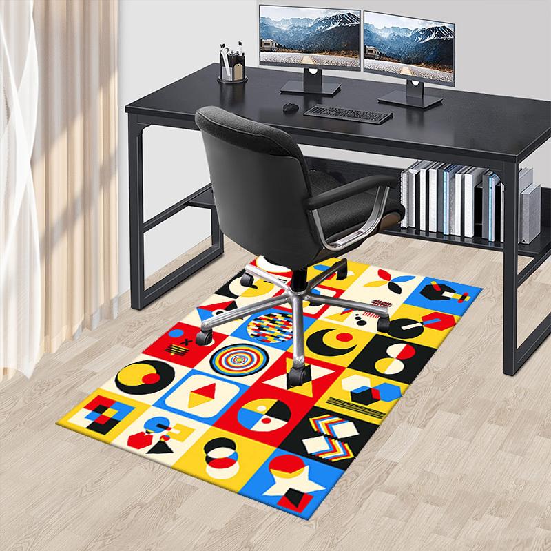 

1pc Abstract Geometric Patterns Chair Mat - Festive Gift for Office Chairs, Non-Slip Carpet Suitable for Home Decor, Living Room, Bedroom, Game Room.P 60cm by 90cm
