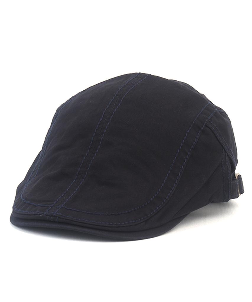 Bold Stitch Navy Side Belt Hunting Cap