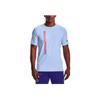 Under Armour Wordmark Logo Training Loose Comfortable Crew Neck T-Shirt Men T-Shirts Blue 1361666-438