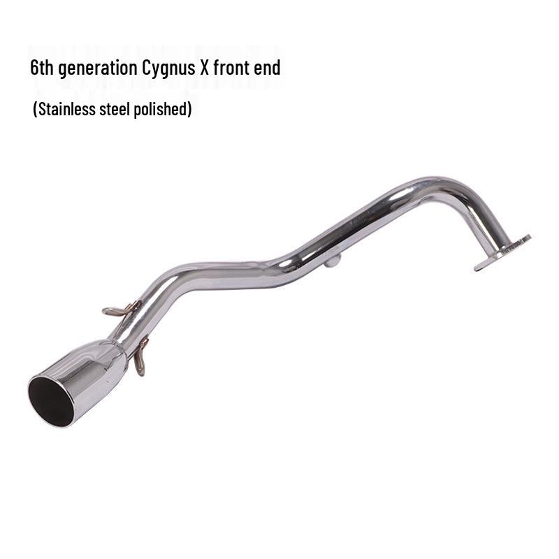 Front Titanium Alloy Exhaust Pipe for Scooter Cygnus 125, 6th Gen 123, and BWS125