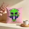 Wacky Silly Alien Cushion Cover Soft Pillow Cases for Home Bedroom Living Room Sofa